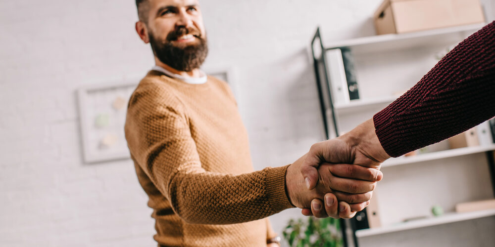 Successful business partnership Successful business partnership